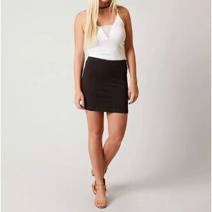 Free People Black Mini Skirt size 6